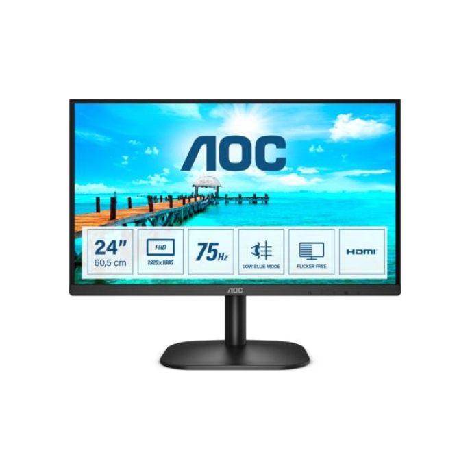 Monitor AOC 23.8 F-HD / VGA / DVI / VESA / Black