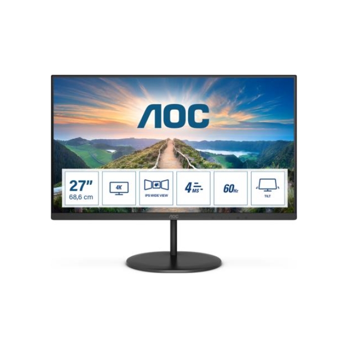 Monitor AOC 27Inch 3840x2160 (4K) IPS 60HZ 4MS DP 2 x HDMI