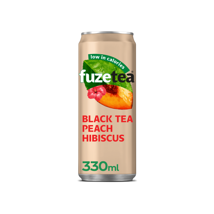 FUZE TEA Black Tea Peach Hibiscus Frisdrank 0.33L / 24 stuks