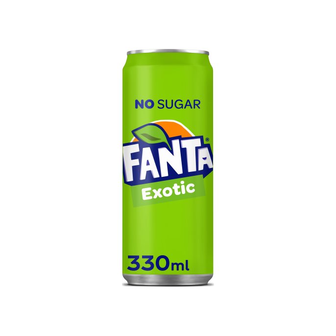 FANTA Exotic ZERO Frisdrank  0.33 l blik (pak 24 stuks)