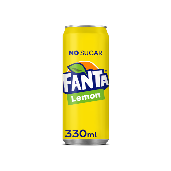 FANTA Lemon ZERO Frisdrank 0.33 l blik (pak 24 stuks)