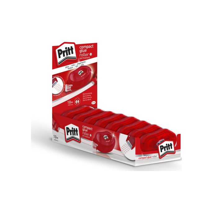 PRITT Compact Adhesive Roller Permanent 84 mm x 10 m Transparent (doos 8 stuks)