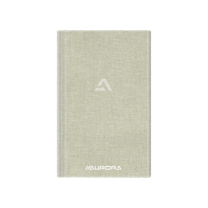 AURORA Bur-O-Class Studentenboek 125 x 195 mm Geruit 5 mm Grijs linnen (blok 96 vel)