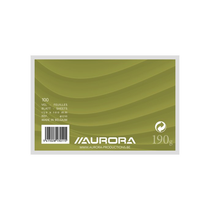 AURORA Systeemkaart 100 x 150 mm blanco 175 g/m² (pak 100 stuks)