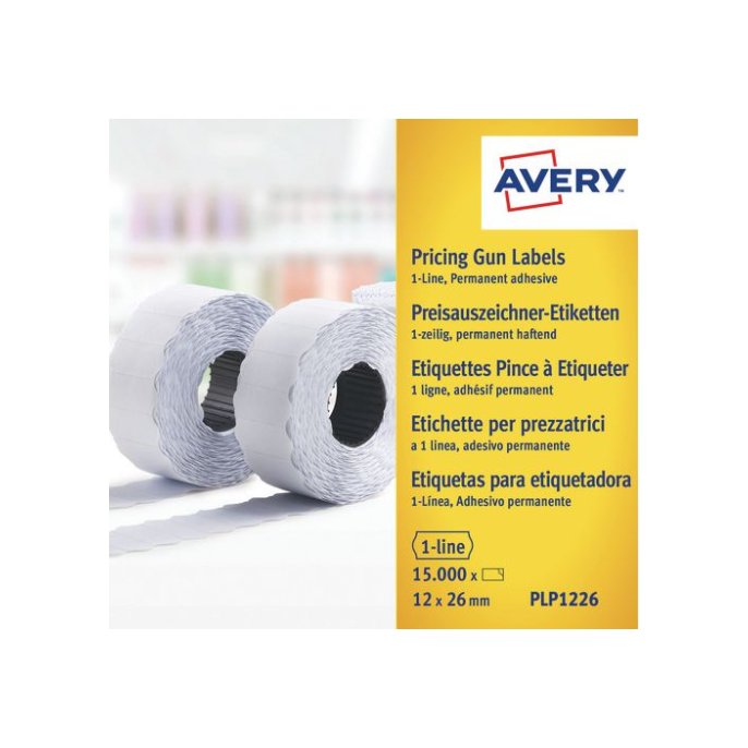 AVERY Etiket 1 Regel 26 x 12 mm Wit (pak 10 rollen)