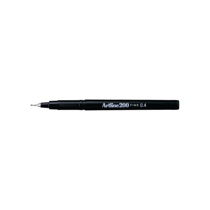 Artline 200 fineliner Zwart (pak 12 stuks)