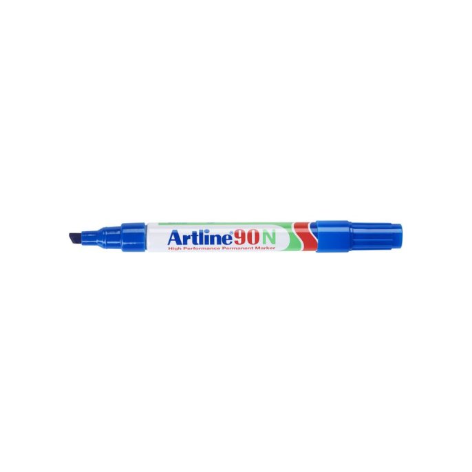 Artline 90N Permanente Marker. Beitelvormige Punt. 2 - 5 mm. Blauw