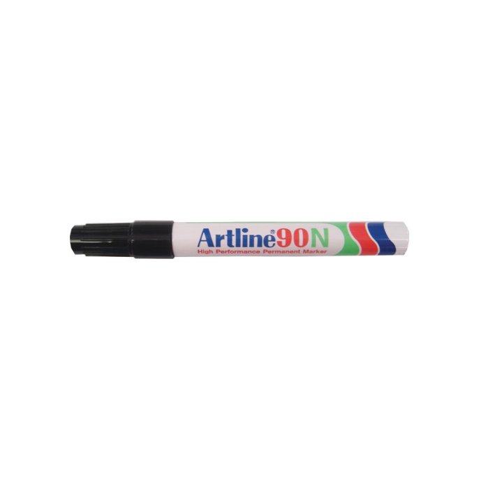 Artline 90N Permanente Marker. Beitelvormige Punt. 2 - 5 mm. Zwart