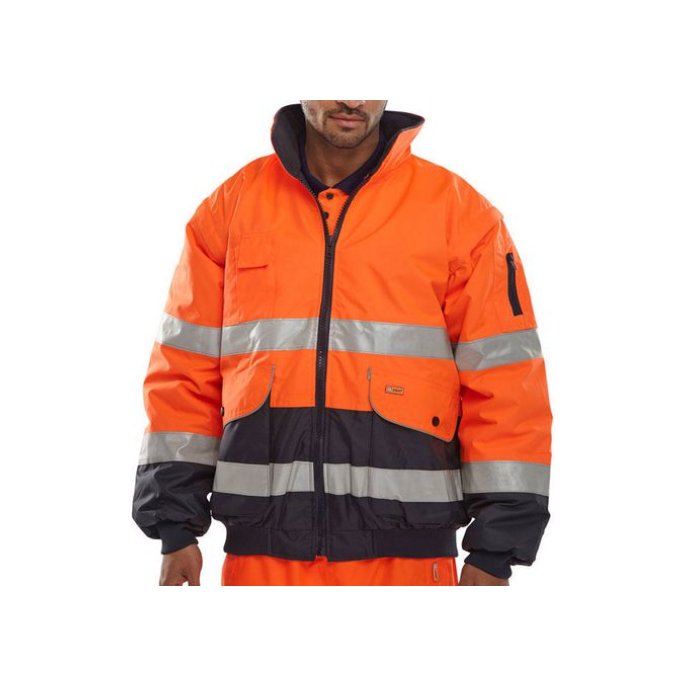 B SEEN Europa Bomberjack Reflecterend Polyester Maat 3XL Oranje