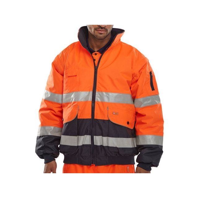 B SEEN Europa Bomberjack Reflecterend Polyester Maat 5XL Oranje