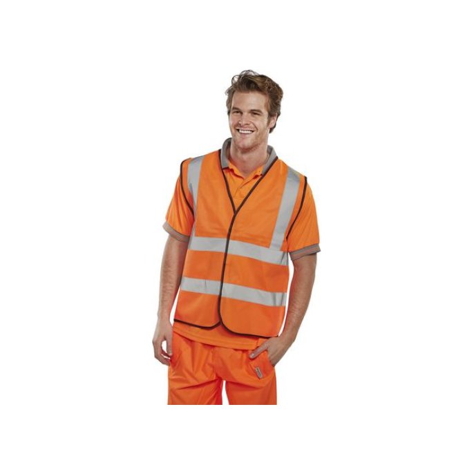 B SEEN Veiligheidsvest Reflecterend Maat 4XL Oranje