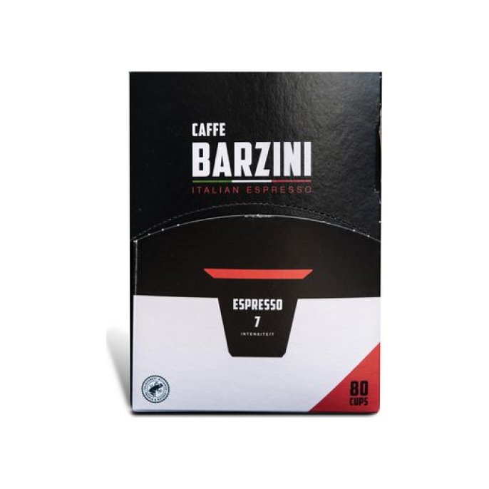 BARZINI Espresso UTZ Koffiecapsules (doos 6 x 80 stuks)