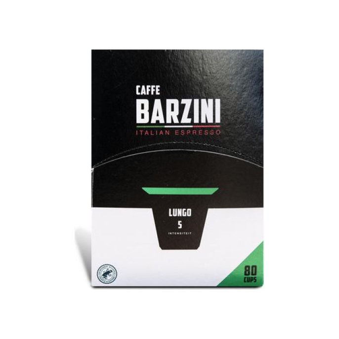 BARZINI Lungo UTZ Koffiecapsules (doos 6 x 80 stuks)