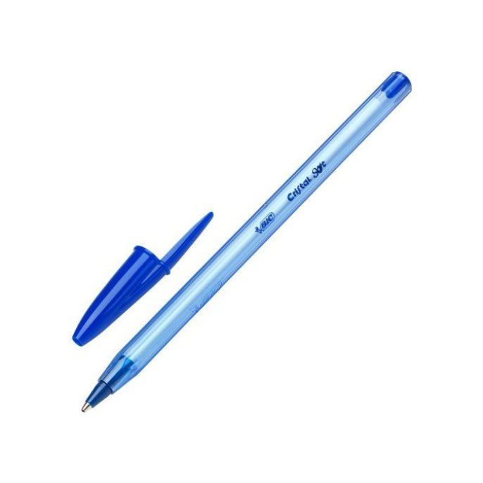 BIC® Balpen Cristal Soft 12 mm blauw (doos 50 stuks)