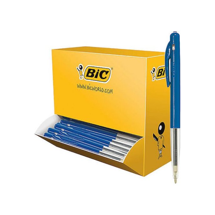 BIC® M10 Clic Balpen Medium Punt 1 mm Blauw (doos 100 stuks)