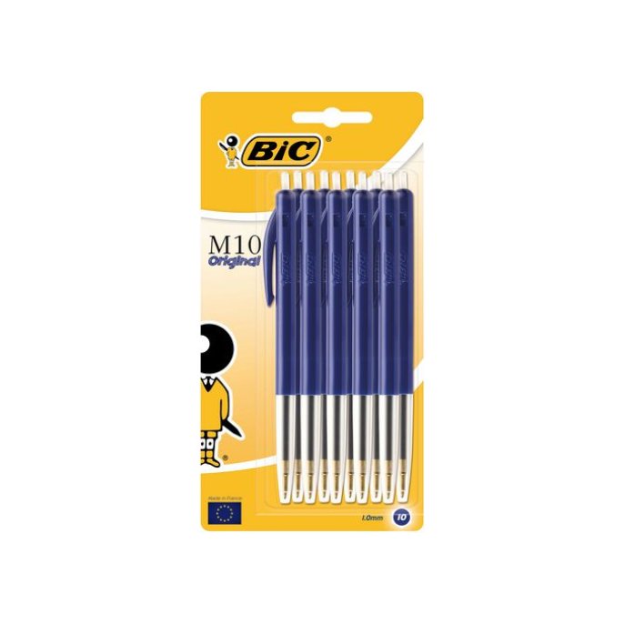 BIC® M10 Clic Balpen Medium Punt 1 mm Blauw (pak 10 stuks)