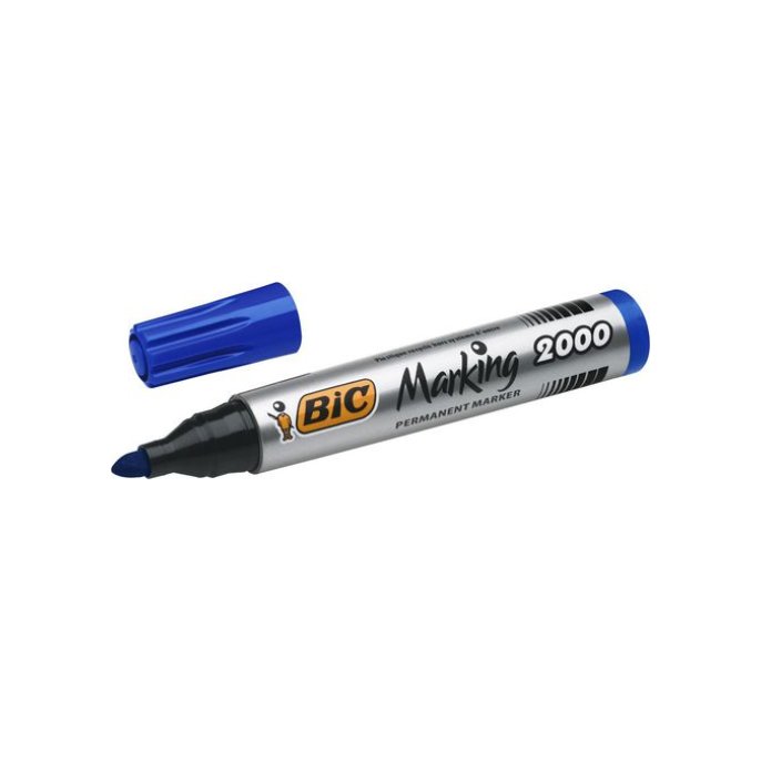 BIC® Marking 2000 Permanente Marker Ronde Punt 17 mm Blauw (pak 12 stuks)