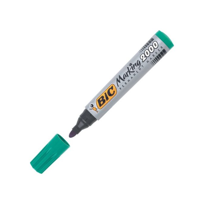 BIC® Marking 2000 Permanente Marker Ronde Punt 17 mm Groen (pak 12 stuks)