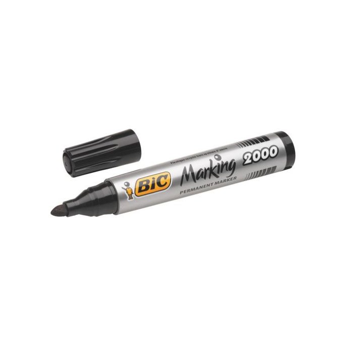 BIC® Marking 2000 Permanente Marker Ronde Punt 17 mm Zwart (pak 12 stuks)