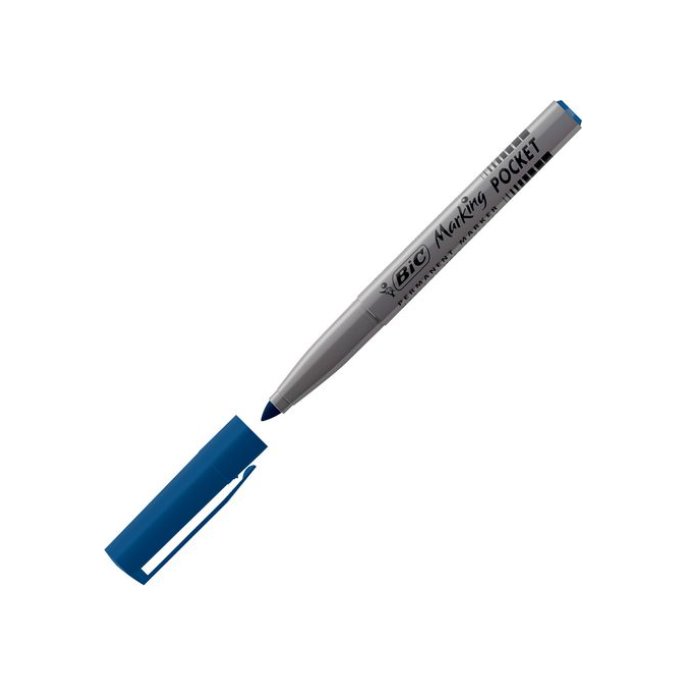 BIC® Marking Pocket 1445 Permanente Marker Ronde Punt 1 mm Blauw (pak 12 stuks)