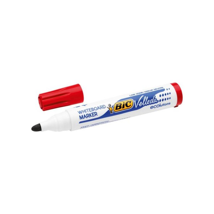 BIC® Velleda Eco 1701 Whiteboardmarker Ronde Punt 15 mm Rood (pak 12 stuks)