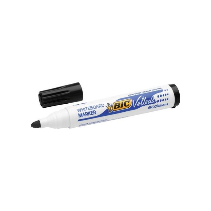 BIC® Velleda Eco 1701 Whiteboardmarker Ronde Punt 15 mm Zwart (pak 12 stuks)