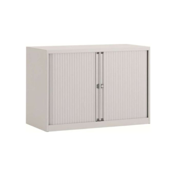 BISLEY Basic Roldeurkast 1 Legbord 70 x 100 x 43 cm Wit