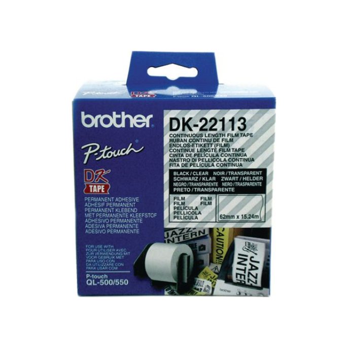 BROTHER DK-22113 Labels Papier 62 mm Transparant