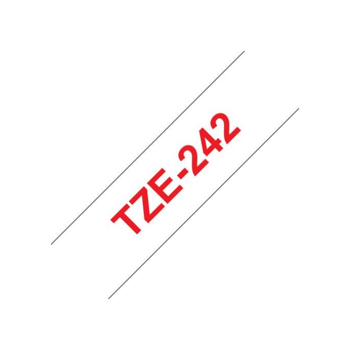 BROTHER TZe-242 Tape 18 mm x 8 m Rood op Wit