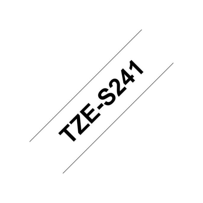 BROTHER TZe-S241 Tape Extra Kleefkracht 18 mm x 8 m Zwart op Wit