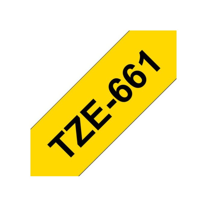 BROTHER TZe661 Labeltape 36 mm x 8 m Zwart op Geel