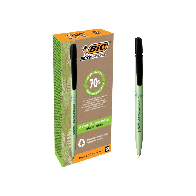 Balpen BIC Clic M bio based zwart/ds12