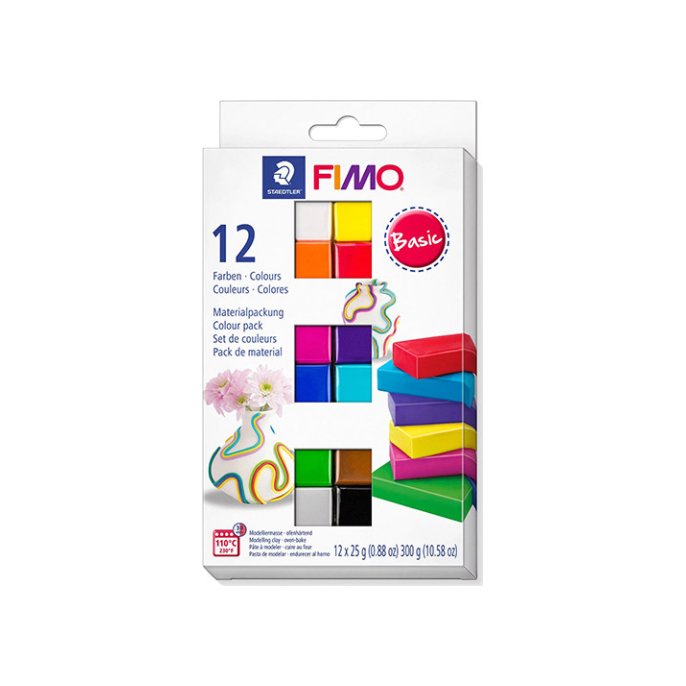 Boetseerklei Fimo soft basis ass/12x25g