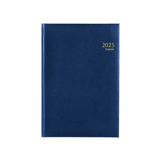 Brepols Agenda 2025 A4 7 dagen per 2 paginas Blauw