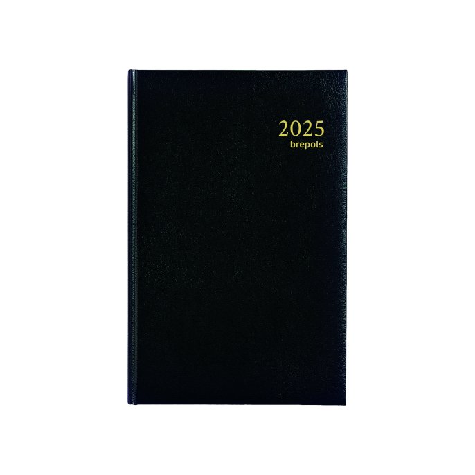 Brepols Saturnus Kort Agenda 2025 7 dagen per 2 paginas zwart