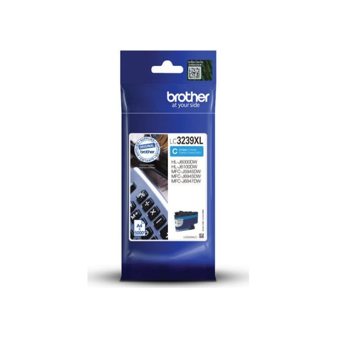 Brother LC-3239XL Inktcartridge. Hoog Capaciteit. Cyaan