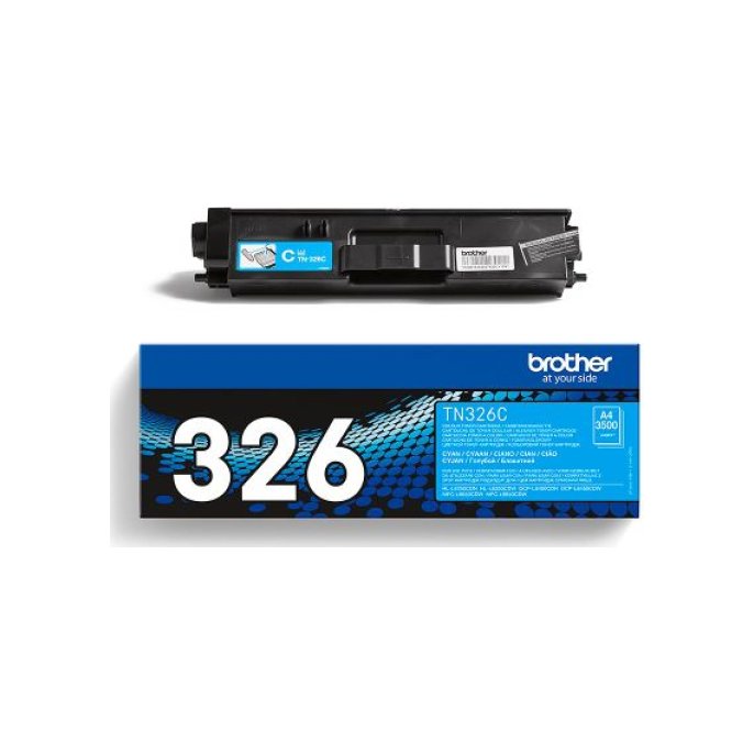 Brother TN-326C Toner. Hoog Rendement. Cyaan