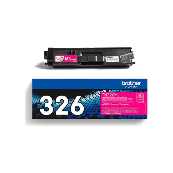 Brother TN-326M Toner. Hoog Rendement. Magenta