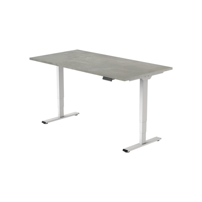 Bureau Econ elektrisch 120X80cm Oxyd Blad Witte Poten