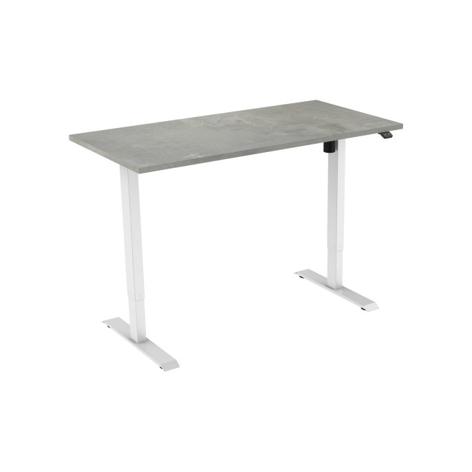 Bureau elektrisch 120X80cm Oxyd Blad Witte Poten