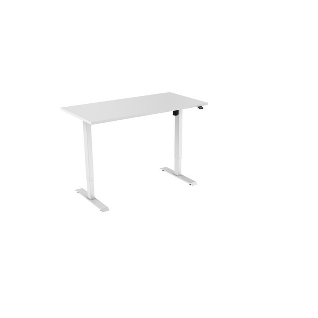 Bureau elektrisch 160X80cm Wit Blad Witte Poten