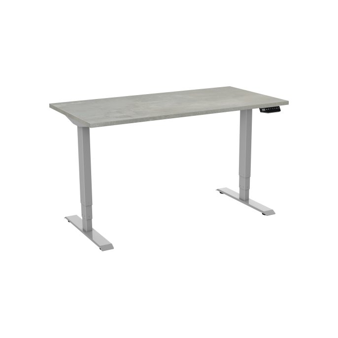 Bureau elektrisch 2-motorig 120X80cm Oxyd Blad Aluminium Poten