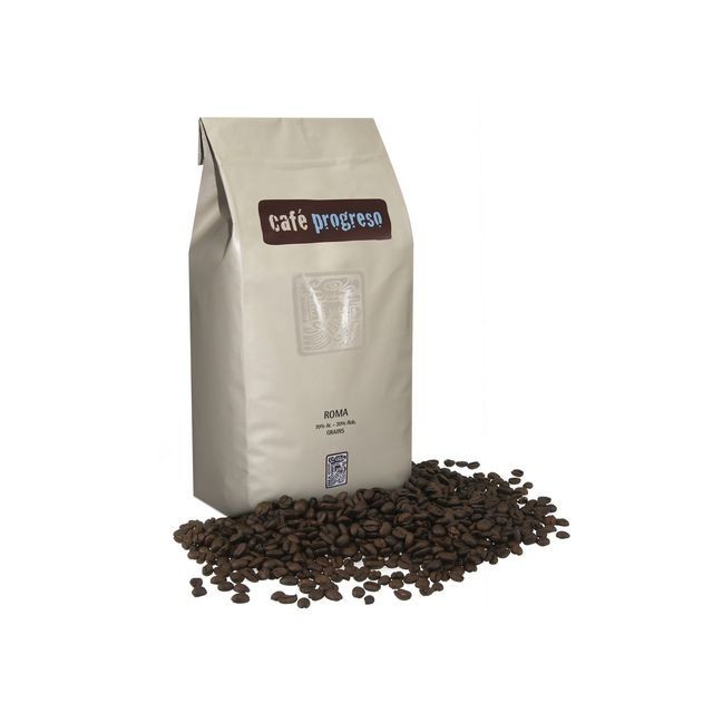 CAFÉ PROGRESO Roma Koffiebonen Espresso 1 kg (doos 6 stuks)