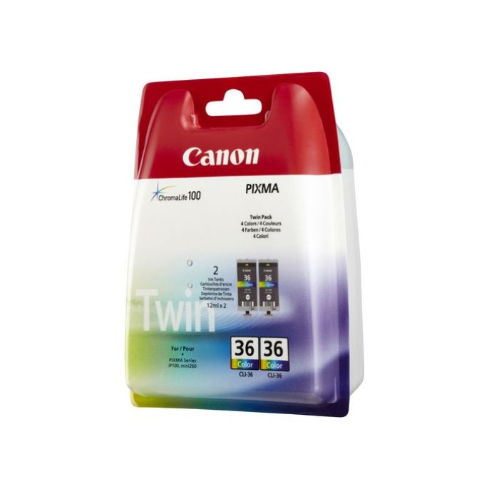 CANON CLI-36 Inktcartridge Kleur (pak 2 stuks)