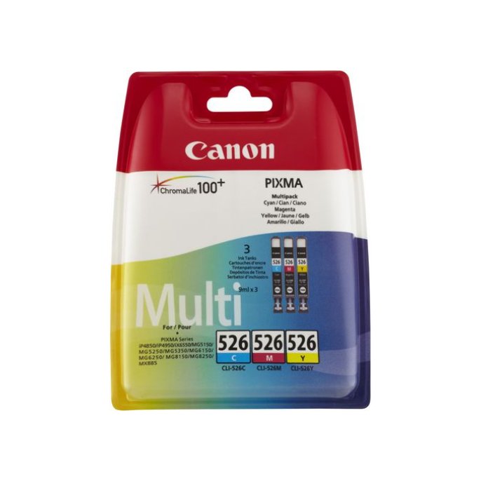 CANON CLI-526 Inktcartridge Kleur (pak 3 stuks)