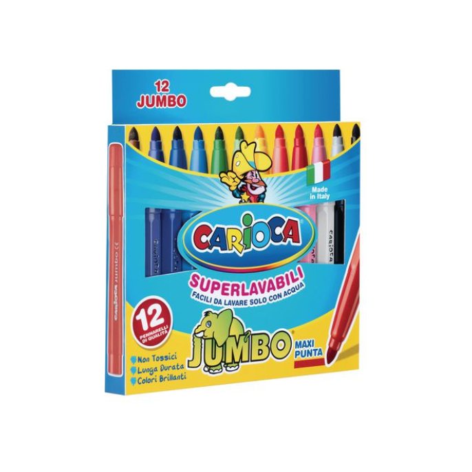 CARIOCA Viltstift Carioca Jumbo assorti (set 12 stuks)