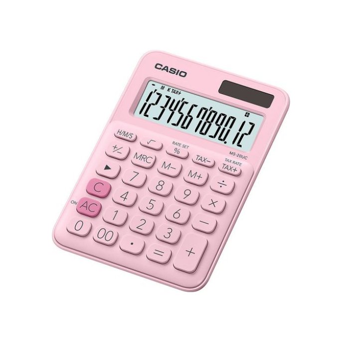 CASIO MS-20UC Bureaurekenmachine 12-cijferig Roze