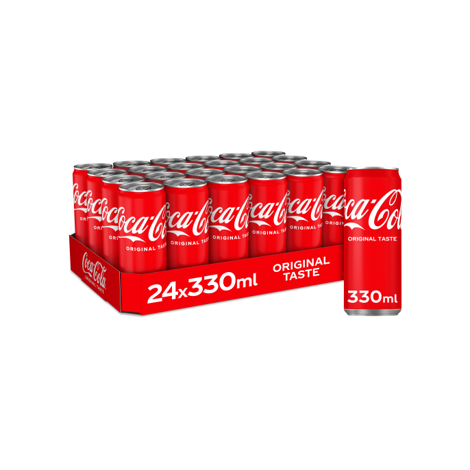 COCA-COLA Regular Frisdrank 0.33 l Blik (pak 24 stuks)