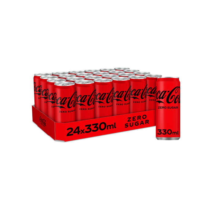 COCA-COLA Zero Frisdrank 0.33 l Blik (pak 24 stuks)