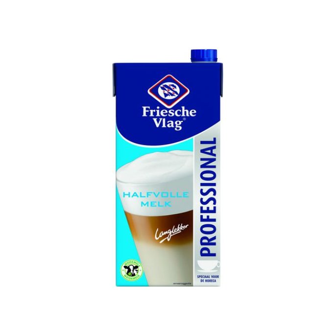 Campina Friesche Vlag Houdbare melk halfvol (doos 12 x 1000 milliliter)